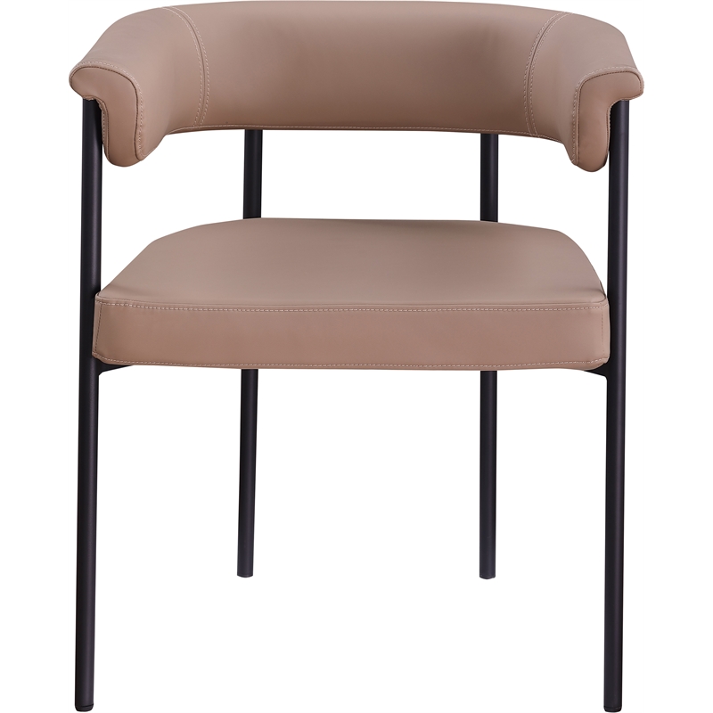 Meridian Furniture Malin Tan Vegan Leather Dining Chair (Set of 2)
