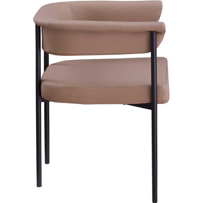 Meridian Furniture Malin Tan Vegan Leather Dining Chair (Set of 2)