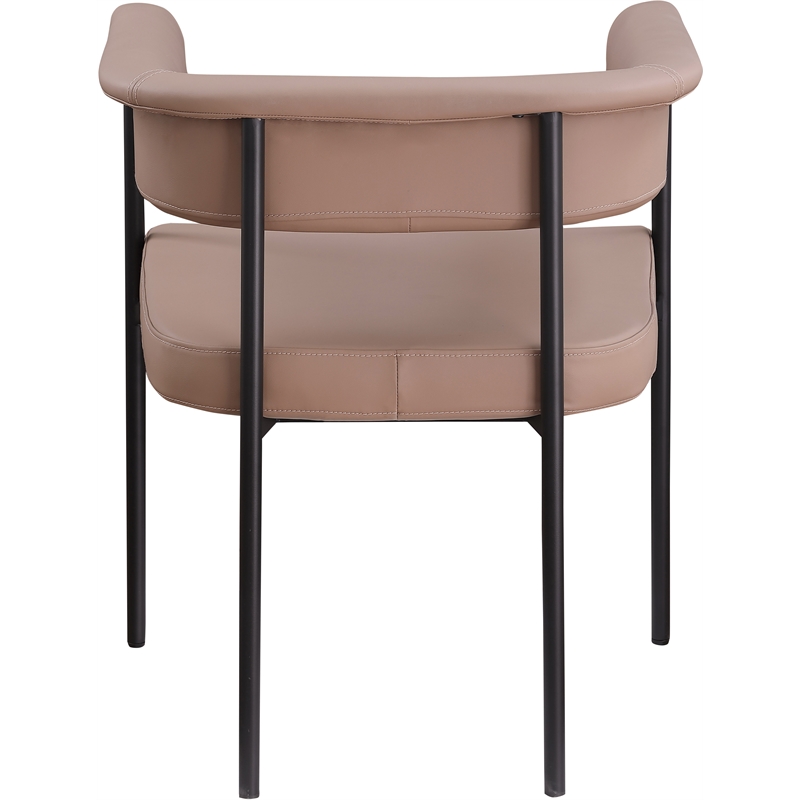 Meridian Furniture Malin Tan Vegan Leather Dining Chair (Set of 2)