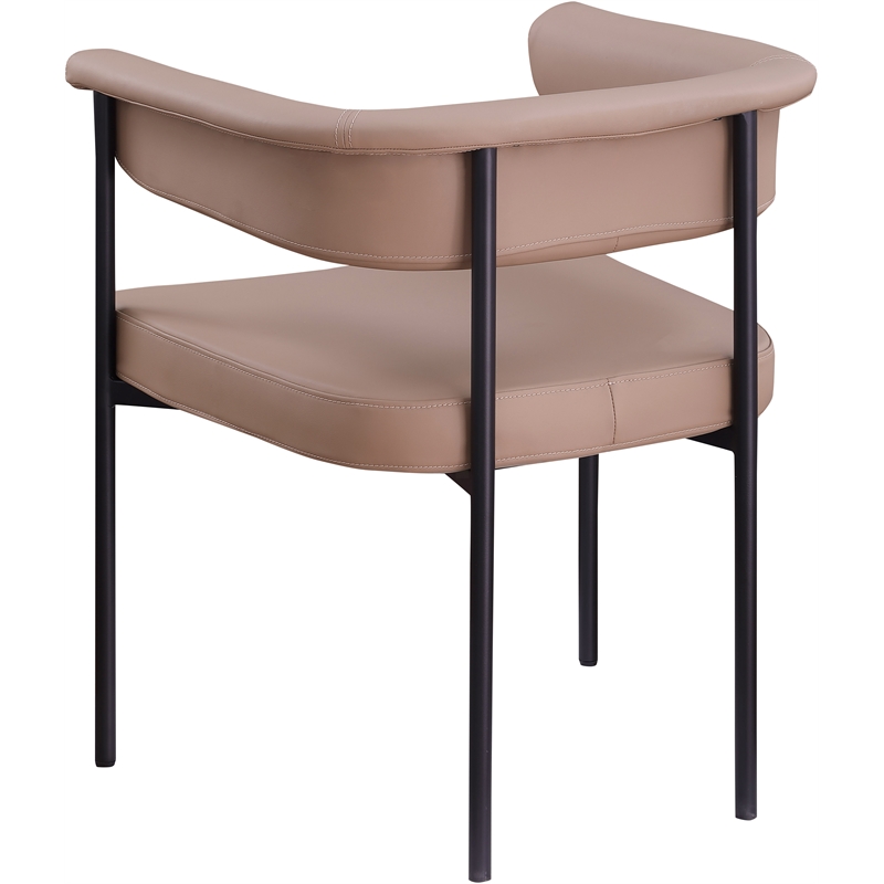 Meridian Furniture Malin Tan Vegan Leather Dining Chair (Set of 2)