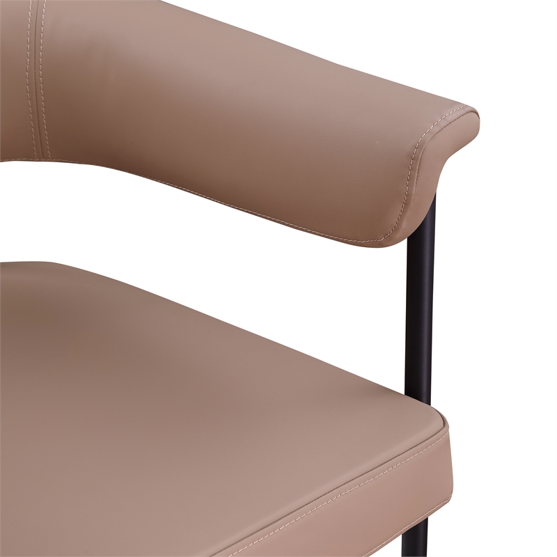 Meridian Furniture Malin Tan Vegan Leather Dining Chair (Set of 2)