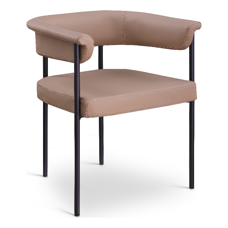 Meridian Furniture Malin Tan Vegan Leather Dining Chair (Set of 2)