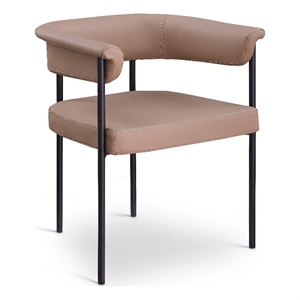 Meridian Furniture Malin Tan Vegan Leather Dining Chair (Set of 2)