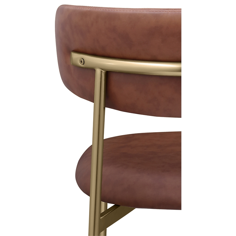 Meridian Furniture Lupita Brown Vegan Leather Dining Chair (Set of 2)
