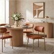 Meridian Furniture Lupita Cognac Vegan Leather Dining Chair (Set of 2)