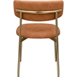 Meridian Furniture Lupita Cognac Vegan Leather Dining Chair (Set of 2)