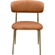 Meridian Furniture Lupita Cognac Vegan Leather Dining Chair (Set of 2)