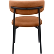 Meridian Furniture Lupita Cognac Vegan Leather Dining Chair (Set of 2)