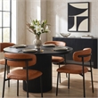Meridian Furniture Lupita Cognac Vegan Leather Dining Chair (Set of 2)