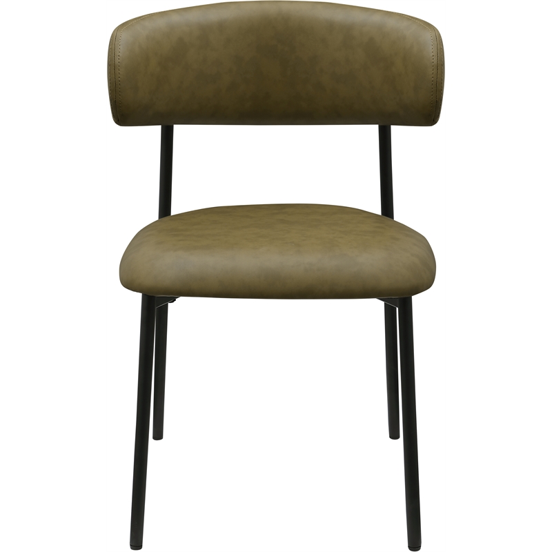 Meridian Furniture Lupita Olive Vegan Leather Dining Chair (Set of 2)
