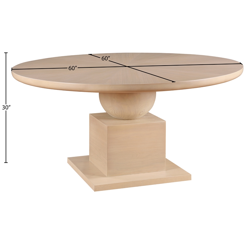Meridian Furniture Rishal Oak Veneer Dining Table