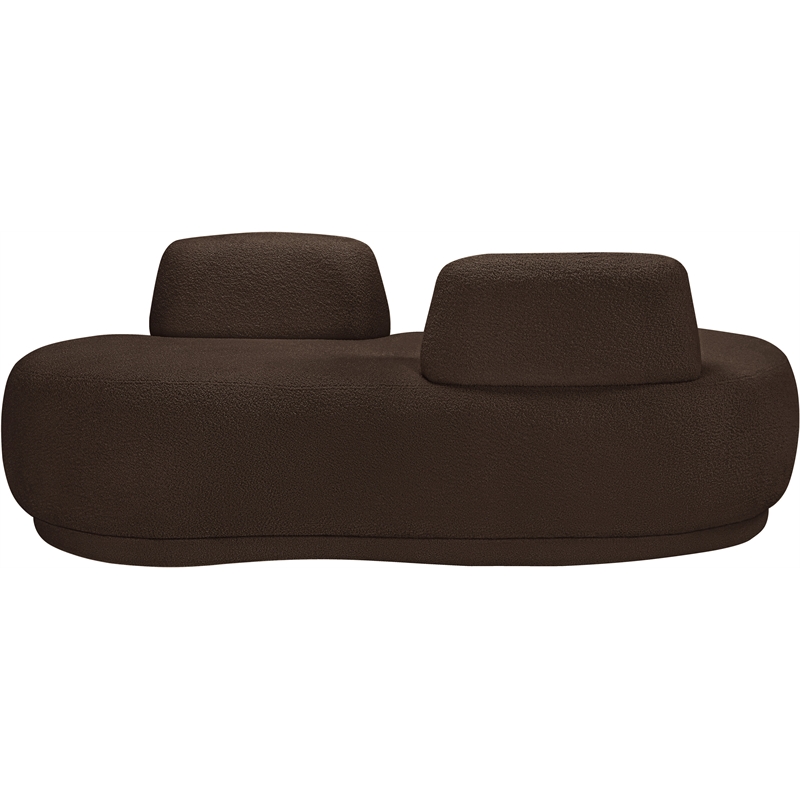 Meridian Furniture Argyle Brown Teddy Fabric Chaise/Loveseat
