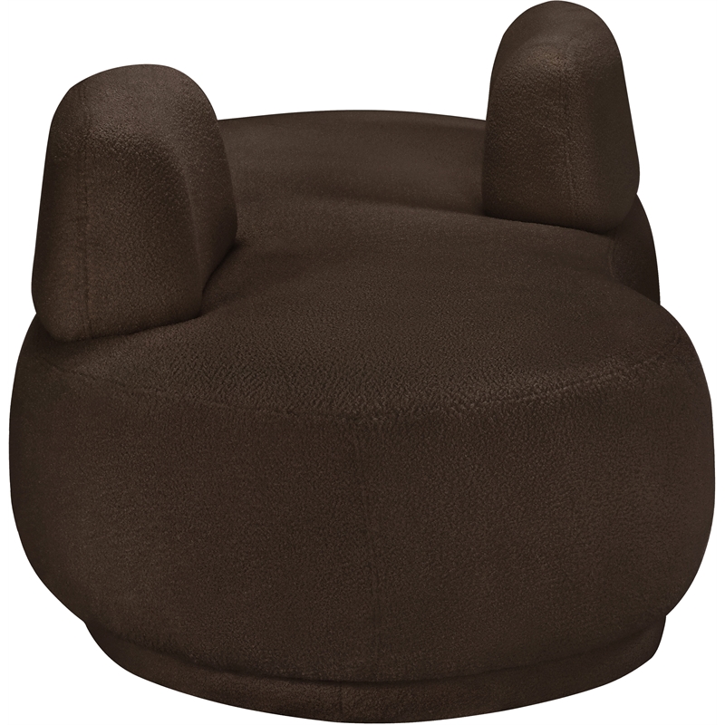 Meridian Furniture Argyle Brown Teddy Fabric Chaise/Loveseat