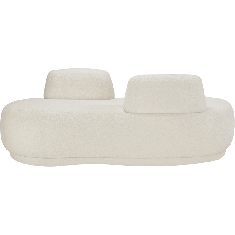 Meridian Furniture Argyle Cream Teddy Fabric Chaise/Loveseat