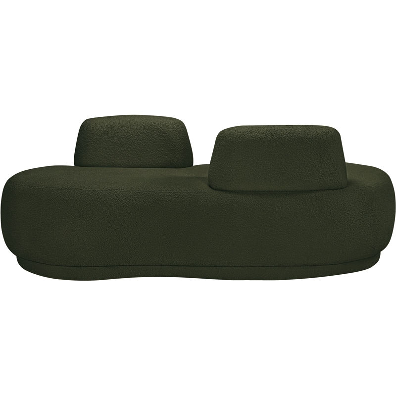 Meridian Furniture Argyle Green Teddy Fabric Chaise/Loveseat