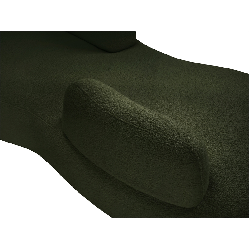 Meridian Furniture Argyle Green Teddy Fabric Chaise/Loveseat