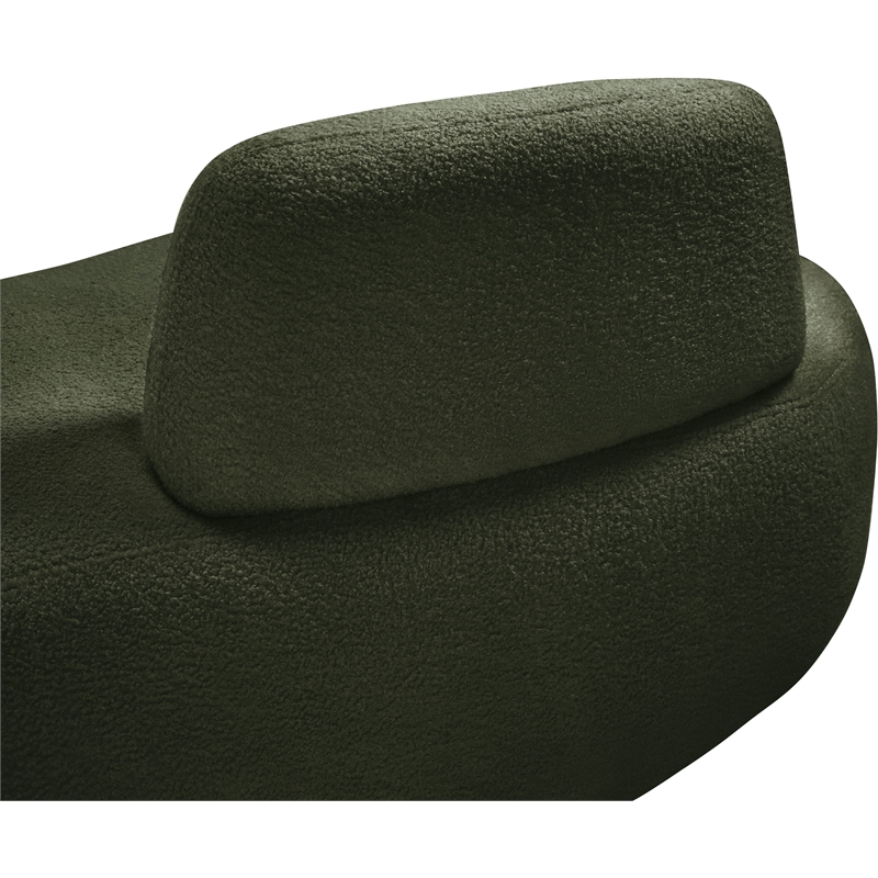 Meridian Furniture Argyle Green Teddy Fabric Chaise/Loveseat