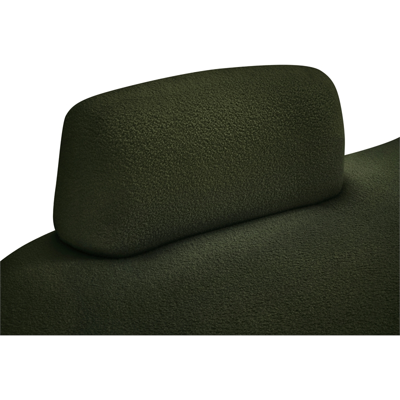 Meridian Furniture Argyle Green Teddy Fabric Chaise/Loveseat