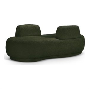 Meridian Furniture Argyle Green Teddy Fabric Chaise/Loveseat