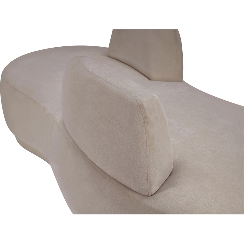Meridian Furniture Argyle Beige Chenille Fabric Chaise/Loveseat