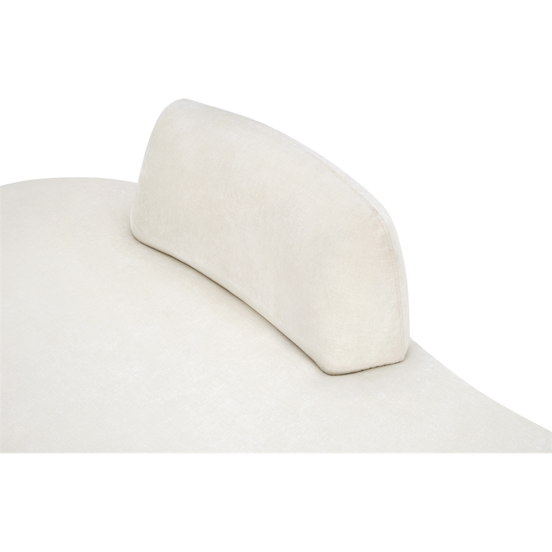 Meridian Furniture Argyle Cream Chenille Fabric Chaise/Loveseat