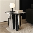 Meridian Furniture Formentera Panda Marble End Table