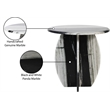 Meridian Furniture Formentera Panda Marble End Table