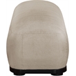Meridian Furniture Calum Beige Chenille Fabric Bench