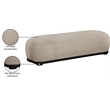 Meridian Furniture Calum Beige Chenille Fabric Bench