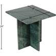 Meridian Furniture Verona Green Marble End Table