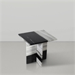 Meridian Furniture Verona Panda Marble End Table