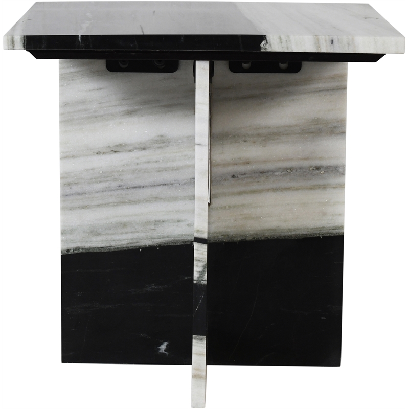 Meridian Furniture Verona Panda Marble End Table