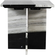 Meridian Furniture Verona Panda Marble End Table
