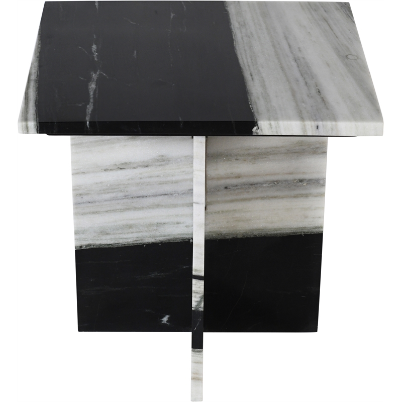 Meridian Furniture Verona Panda Marble End Table