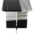 Meridian Furniture Verona Panda Marble End Table