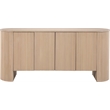 Meridian Furniture Belinda Oak Beech Wood and Oak Veneer Sideboard/Buffet
