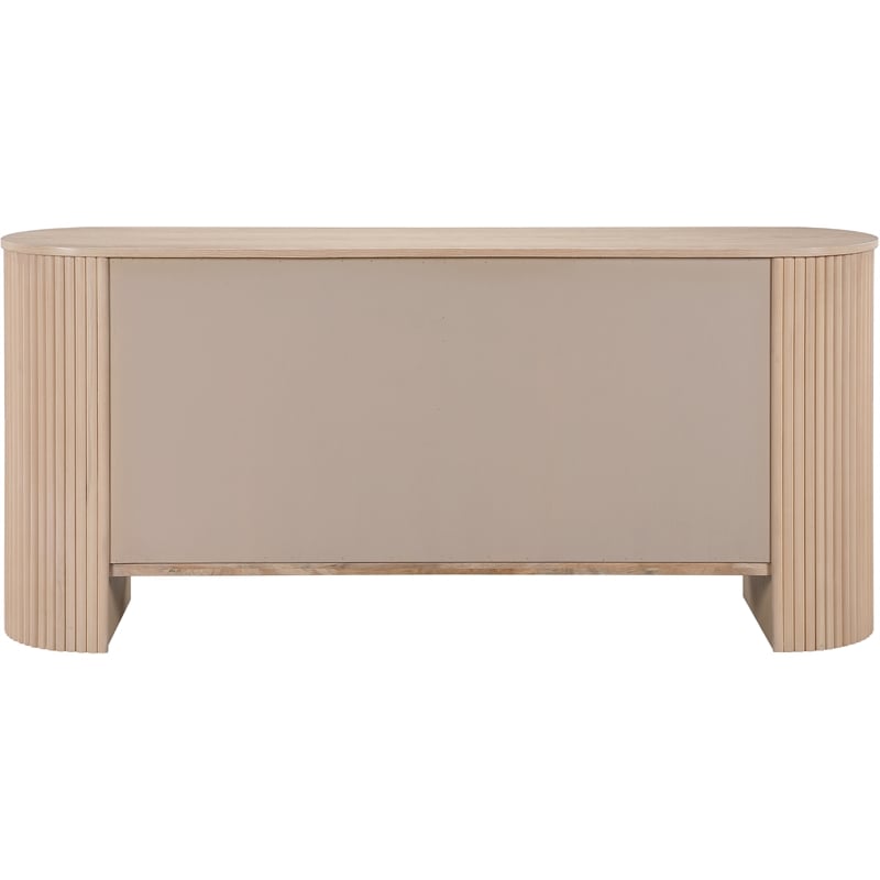 Meridian Furniture Belinda Oak Beech Wood and Oak Veneer Sideboard/Buffet