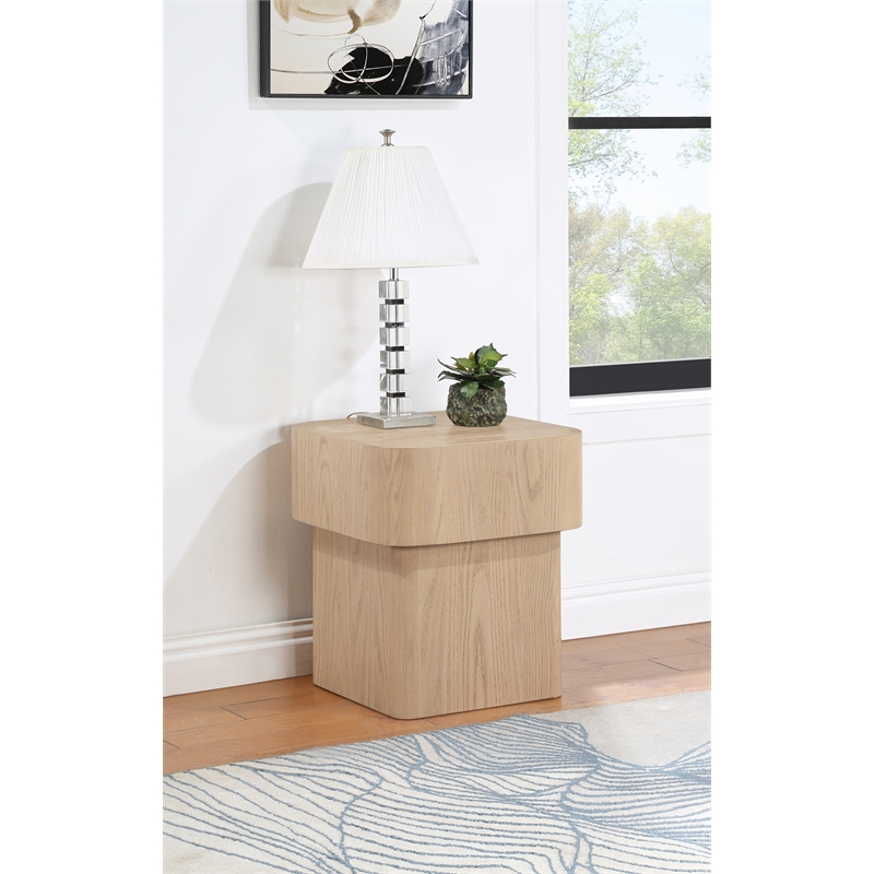 Meridian Furniture Oakmont Natural Oak Veneer End Table