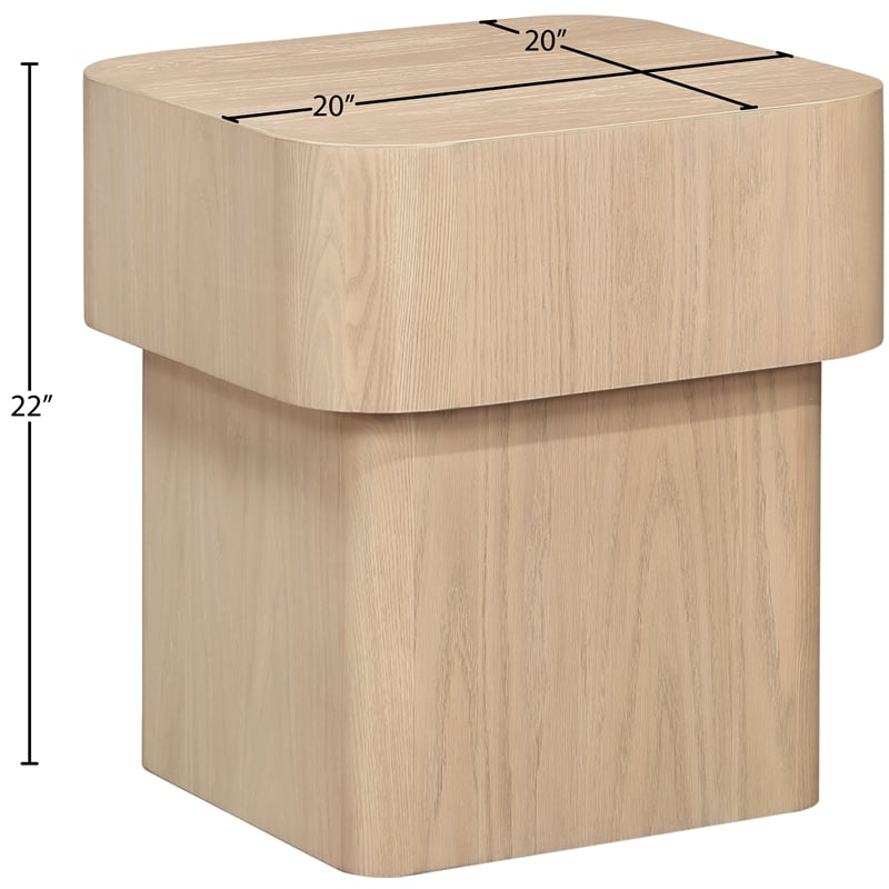 Meridian Furniture Oakmont Natural Oak Veneer End Table