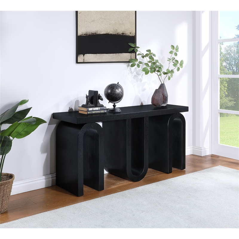 Meridian Furniture Westbourne Black Oak Veneer Console Table
