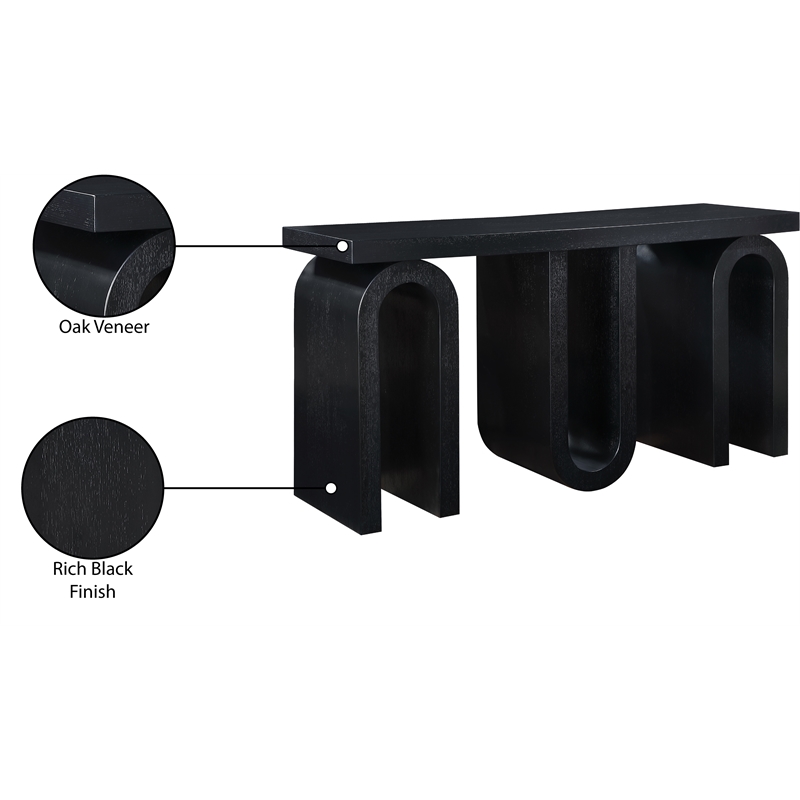 Meridian Furniture Westbourne Black Oak Veneer Console Table