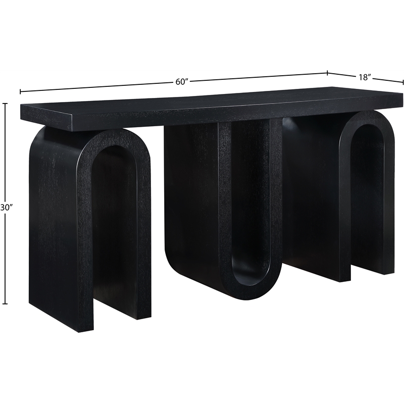 Meridian Furniture Westbourne Black Oak Veneer Console Table