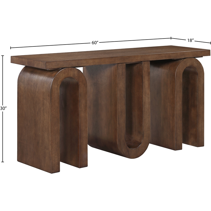 Meridian Furniture Westbourne Brown Oak Veneer Console Table