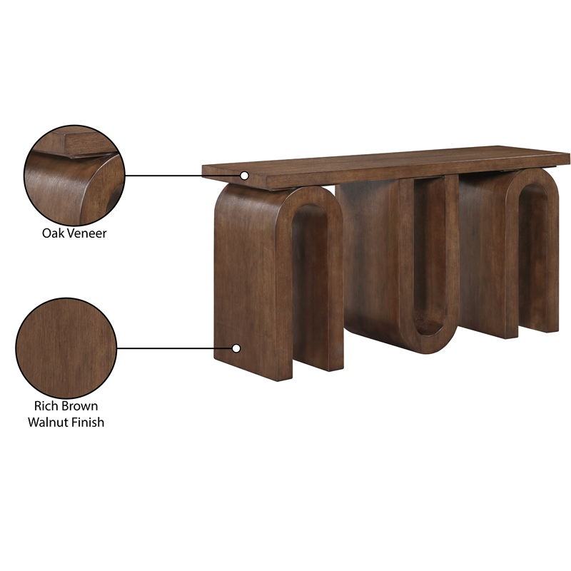 Meridian Furniture Westbourne Brown Oak Veneer Console Table