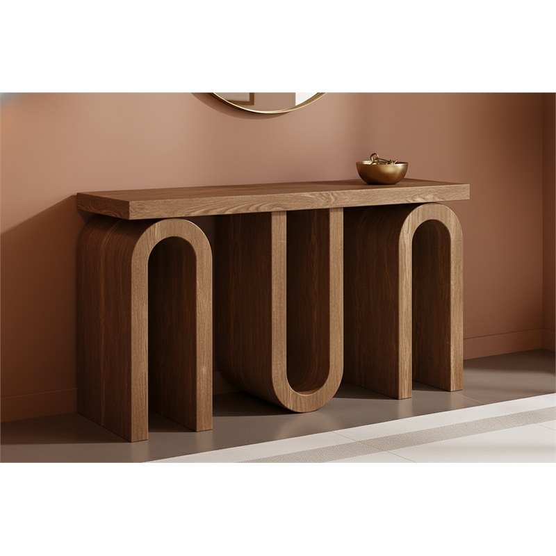 Meridian Furniture Westbourne Brown Oak Veneer Console Table