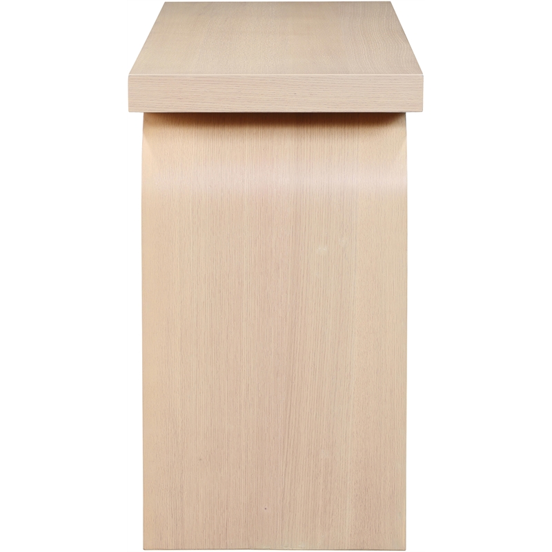 meridian furniture westbourne natural oak veneer console table