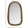 Meridian Furniture Auberge Brass Mirror