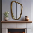 Meridian Furniture Auberge Brass Mirror