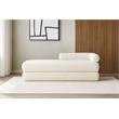 Meridian Furniture Kennedy Cream Faux Shearling Teddy Fabric Bench