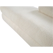 Meridian Furniture Kennedy Cream Faux Shearling Teddy Fabric Bench